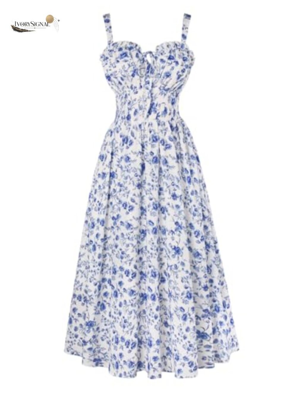 Floral Corset Maxi Dress Square Neck Ruched A-Line Summer Sundress
